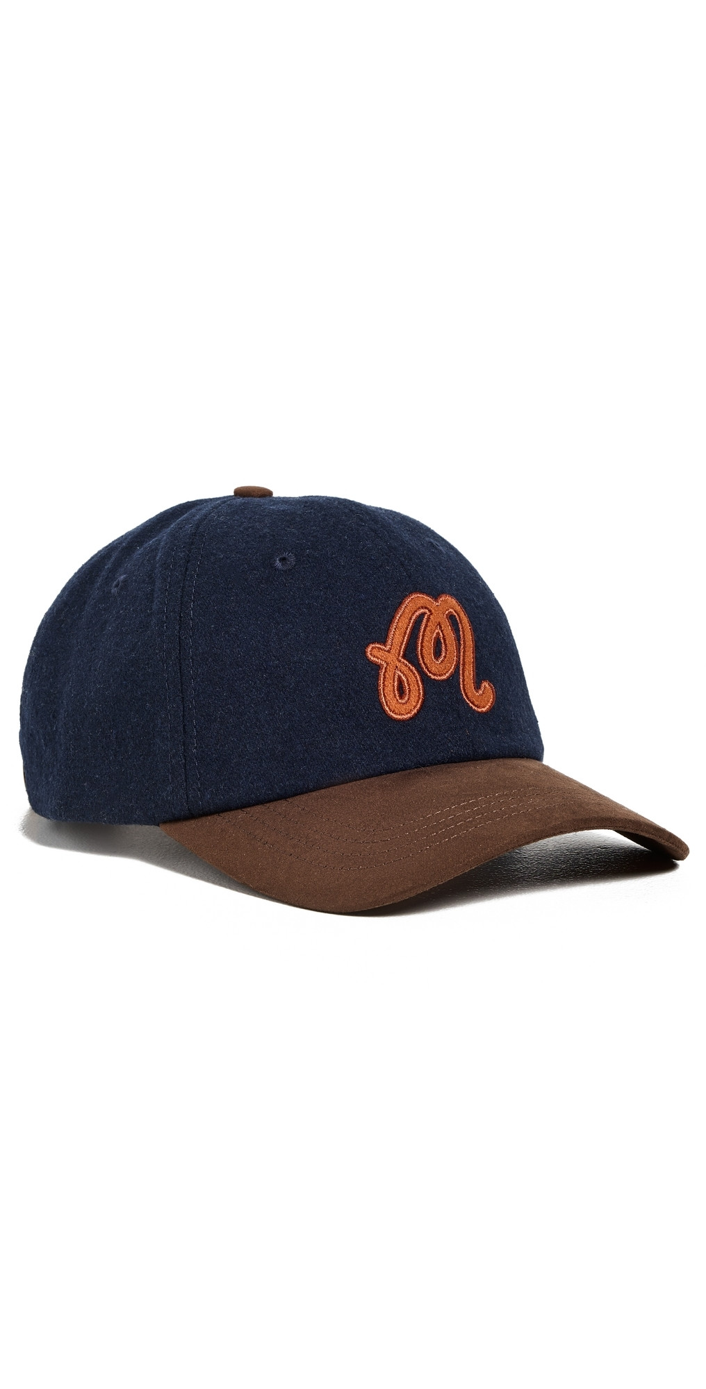 Malbon Golf Script Dad Cap Navy One Size | Shopbop