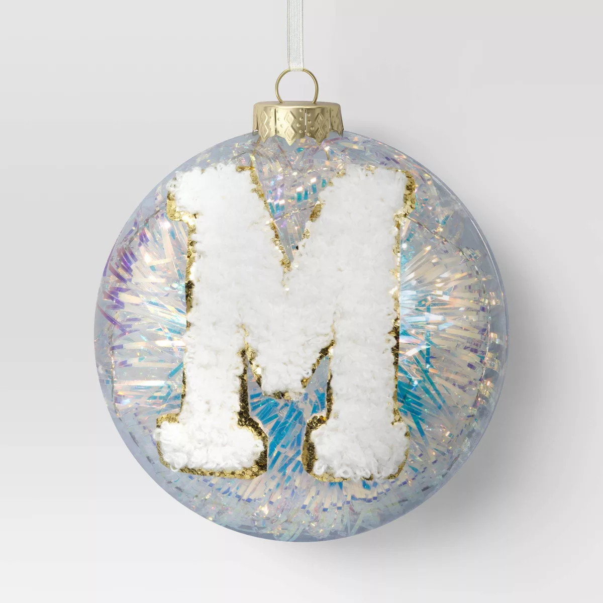 Christmas Monogram Plastic Tinsel Ball M - Wondershop™ | Target