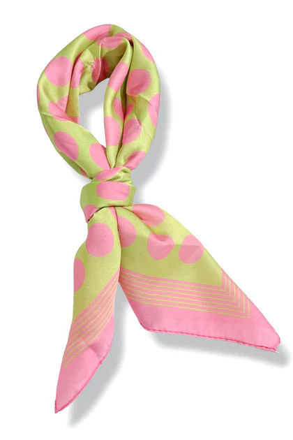 Caring The Most Pink and Green Polka Dot Scarf | The Willow Tree
