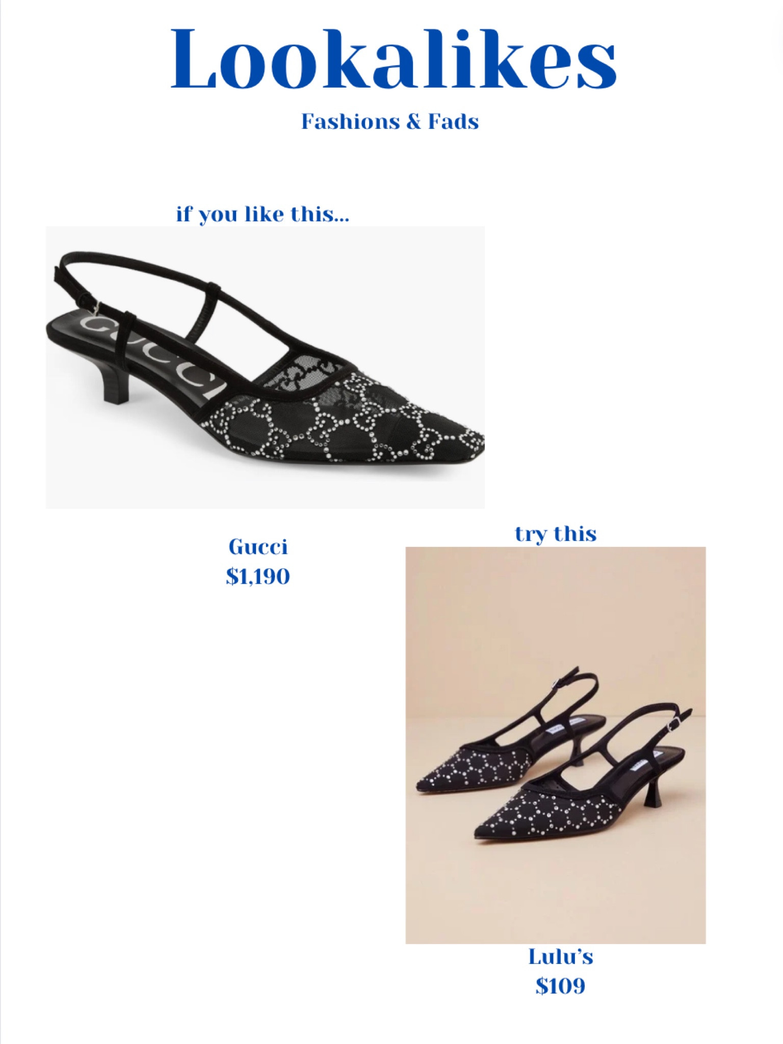 Gucci dupe!



Slingback heels
Black heels
Black slingbacks
Rhinestone heels
Statement shoes
Embellished heels
Kitten heels
Work shoes
Workwear
Dressy heels
Business casual


#LTKStyleTip #LTKShoeCrush #LTKFindsUnder100