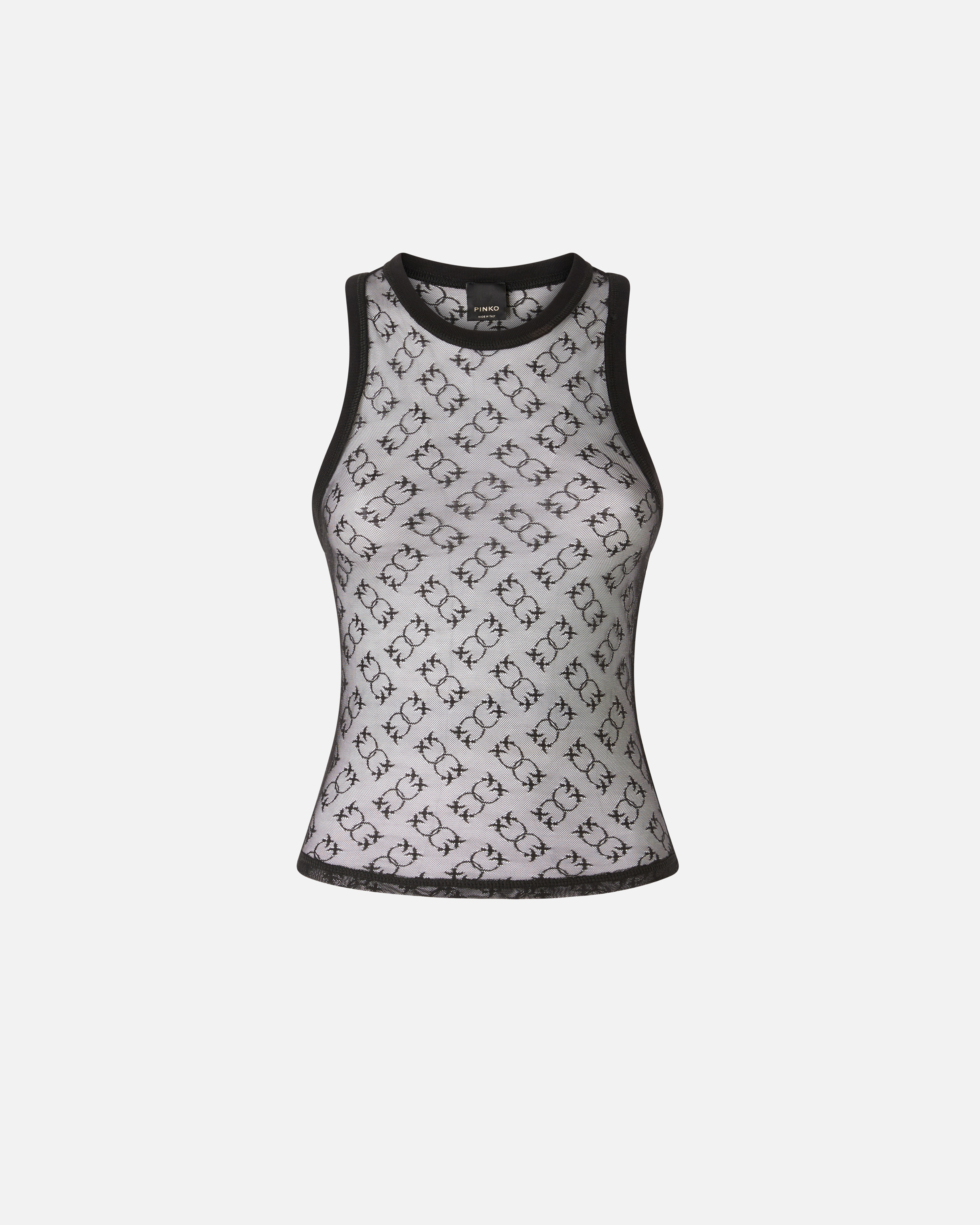 Lace camisole top with Monogram logo | PINKO (Global)