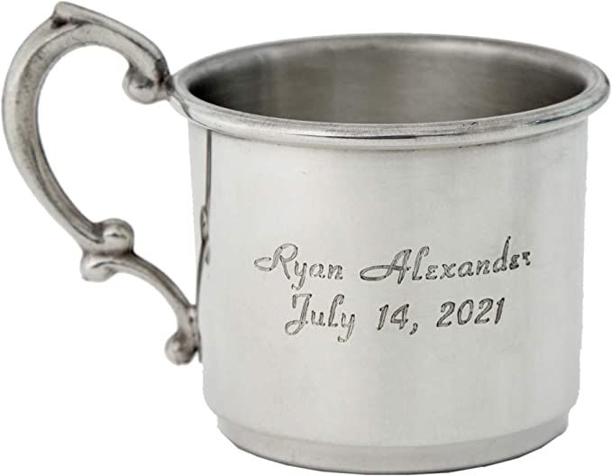 Let's Make Memories Personalized Keepsake Pewter Baby Cup - Newborn Gift - Heirloom - New Parents | Amazon (US)