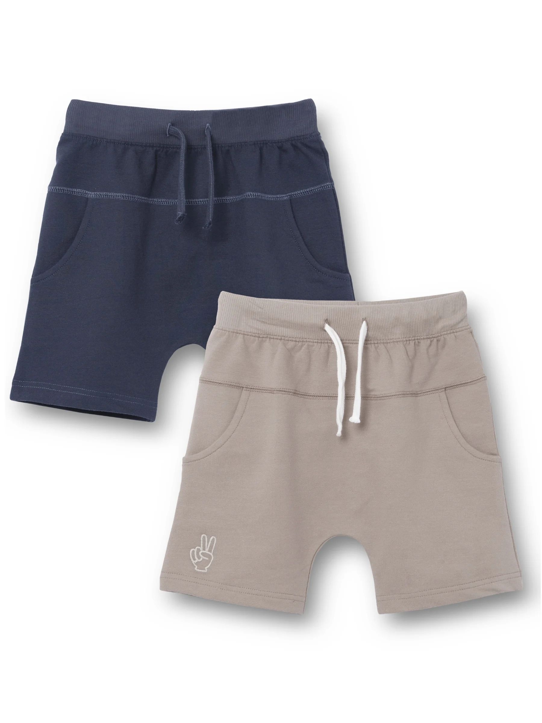 Little Star Organic Toddler Boys 2 Pk Harem Shorts Size 12M-5T | Walmart (US)
