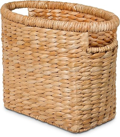 BIRDROCK HOME Sea Grass Storage Basket with Handles - Woven Sea Grass Decorative Rectangle Organi... | Amazon (US)