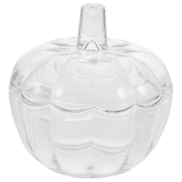 Pumpkin Shape Glass Candy Jar Glass Party Snacks Sweet Storage Jar Coffee Cube Sugar Holder Conta... | Walmart (US)