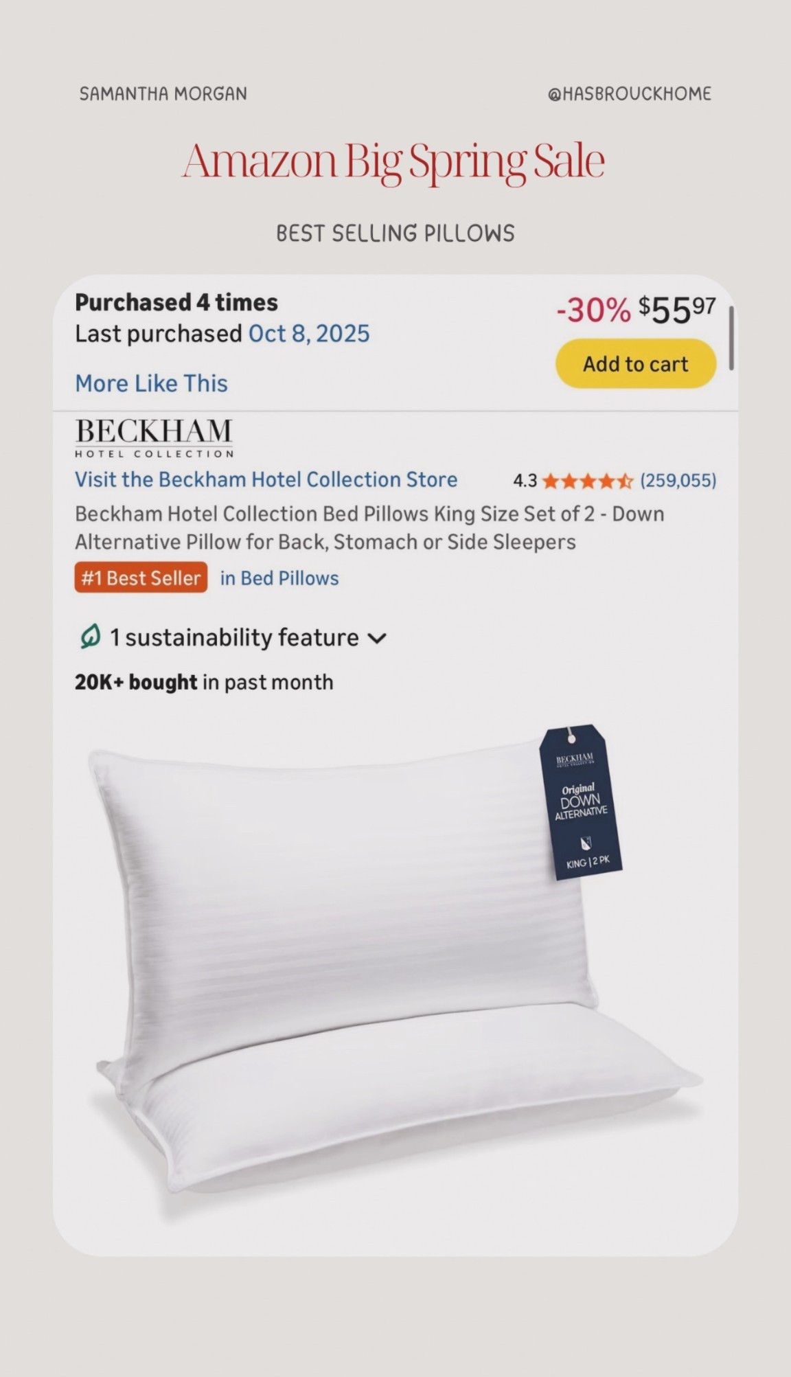One of my best sellers and favorite purchases! You will never sleep with different pillows again 👏🏼

#LTKSaleAlert #LTKdayinmylife #LTKHome