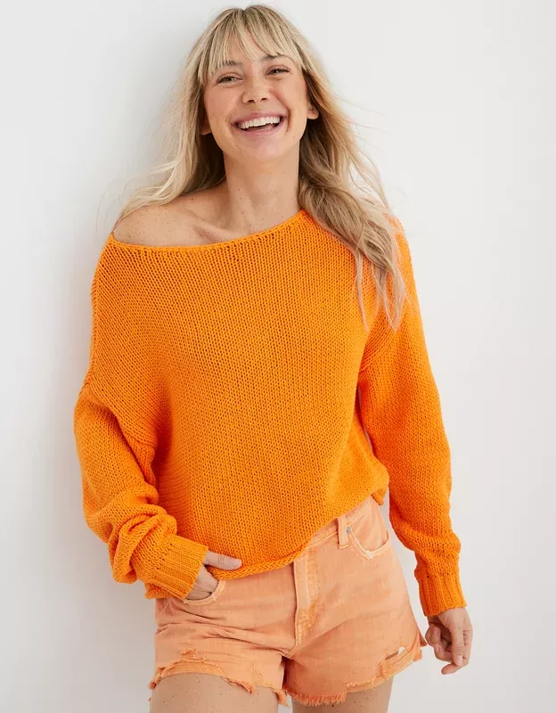 Off the shoulder on sale sweater american eagle