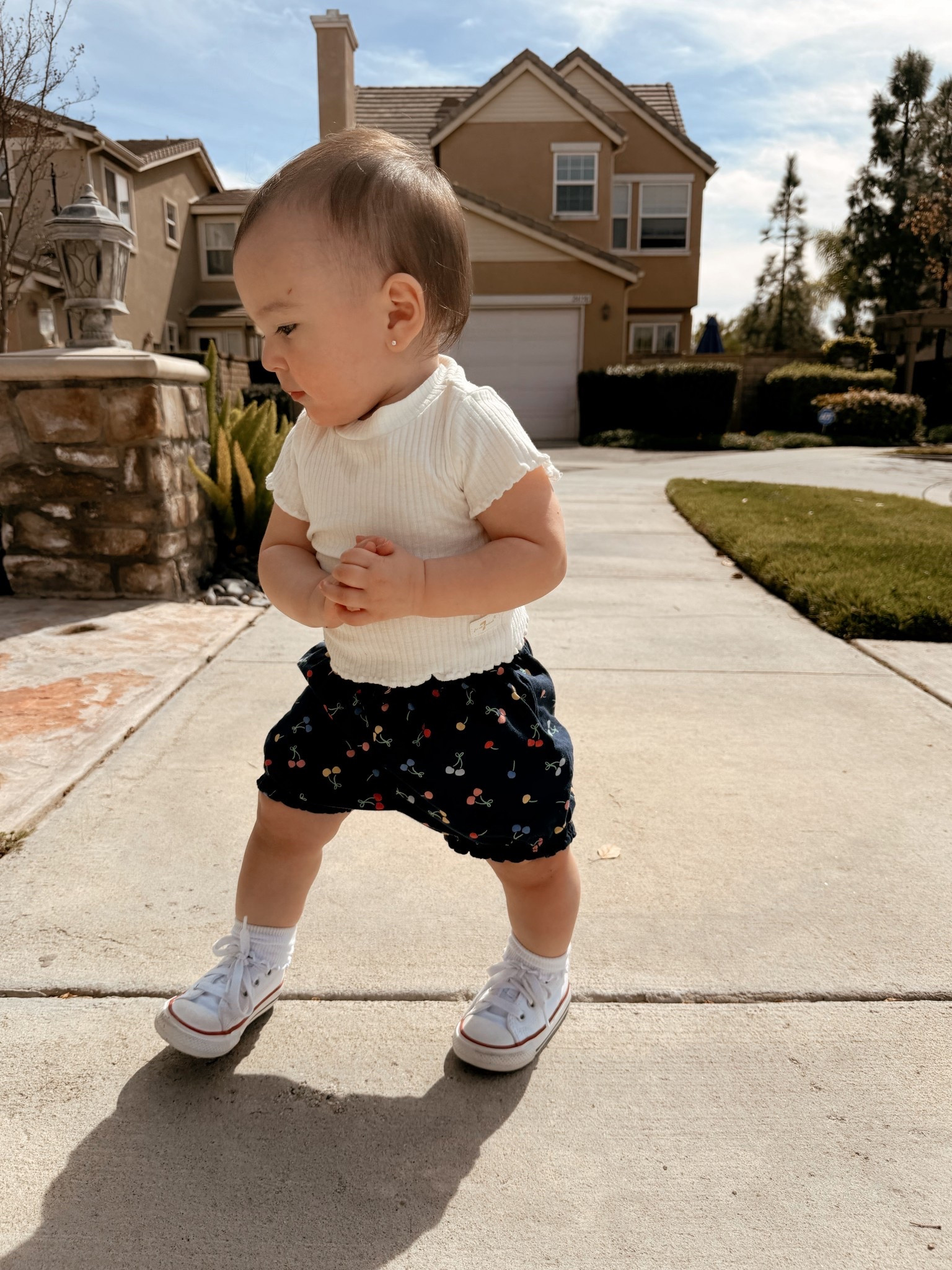 Beautiful day for a walk in her new shorts ☀️

#LTKmomlife #LTKBaby #LTKKids