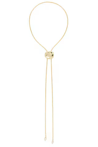 Ettika Liquid Lux Bolo Lariat Necklace in Clear Crystal & Gold from Revolve.com | Revolve Clothing (Global)