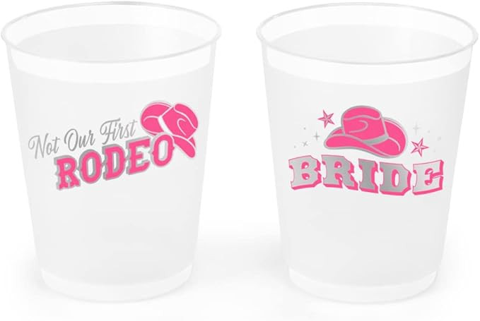 xo, Fetti Bachelorette Party Decorations Last Rodeo Reusable Cups - 16 Frost Flex Cups | Nashvill... | Amazon (US)
