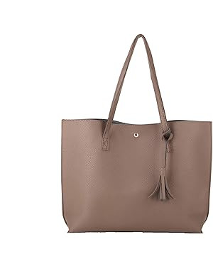 Women Tote Bags Top Handle Satchel Handbags PU Faux Leather Tote Bag with Tassel Shoulder Purse | Amazon (US)
