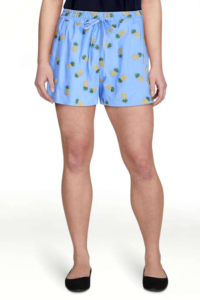 Free Assembly Women's and Women's Plus Linen Blend Print Shorts, 7" Inseam, Sizes XS-4X | Walmart (US)