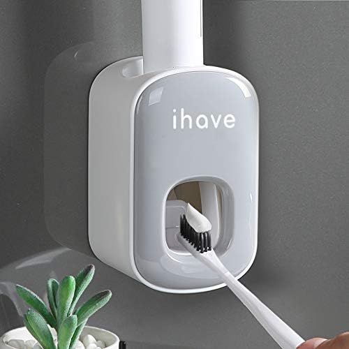 iHave Toothpaste Dispenser Wall Mount for Bathroom Automatic Toothpaste Squeezer (Gray) | Amazon (US)