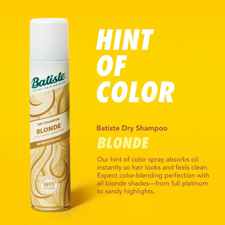 Batiste Dry Shampoo, Blonde, 6.35oz. *Packaging May Vary - Walmart.com | Walmart (US)