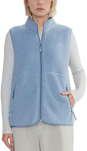 Hixiaohe Sherpa Fleece Vest for Women Trendy Warm Sleeveless Vests Jacket Lightweight Zip Coats w... | Amazon (US)