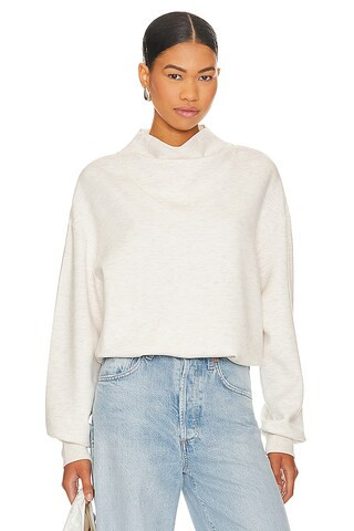 Varley Betsy Sweatshirt in Ivory Marl from Revolve.com | Revolve Clothing (Global)