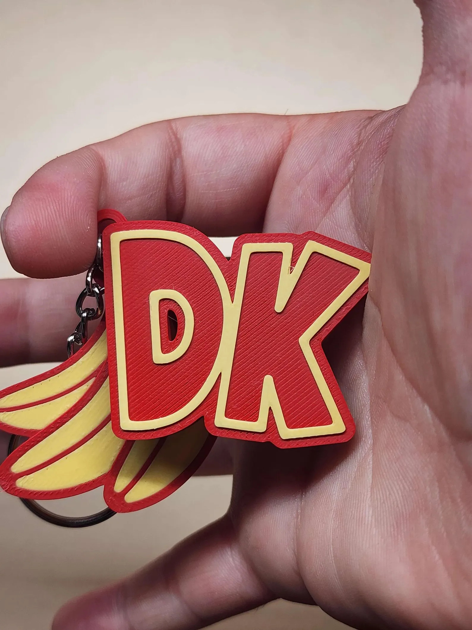 Donkey Kong Double Keychain - DK Initials & Banana Bunch. | Etsy (US)