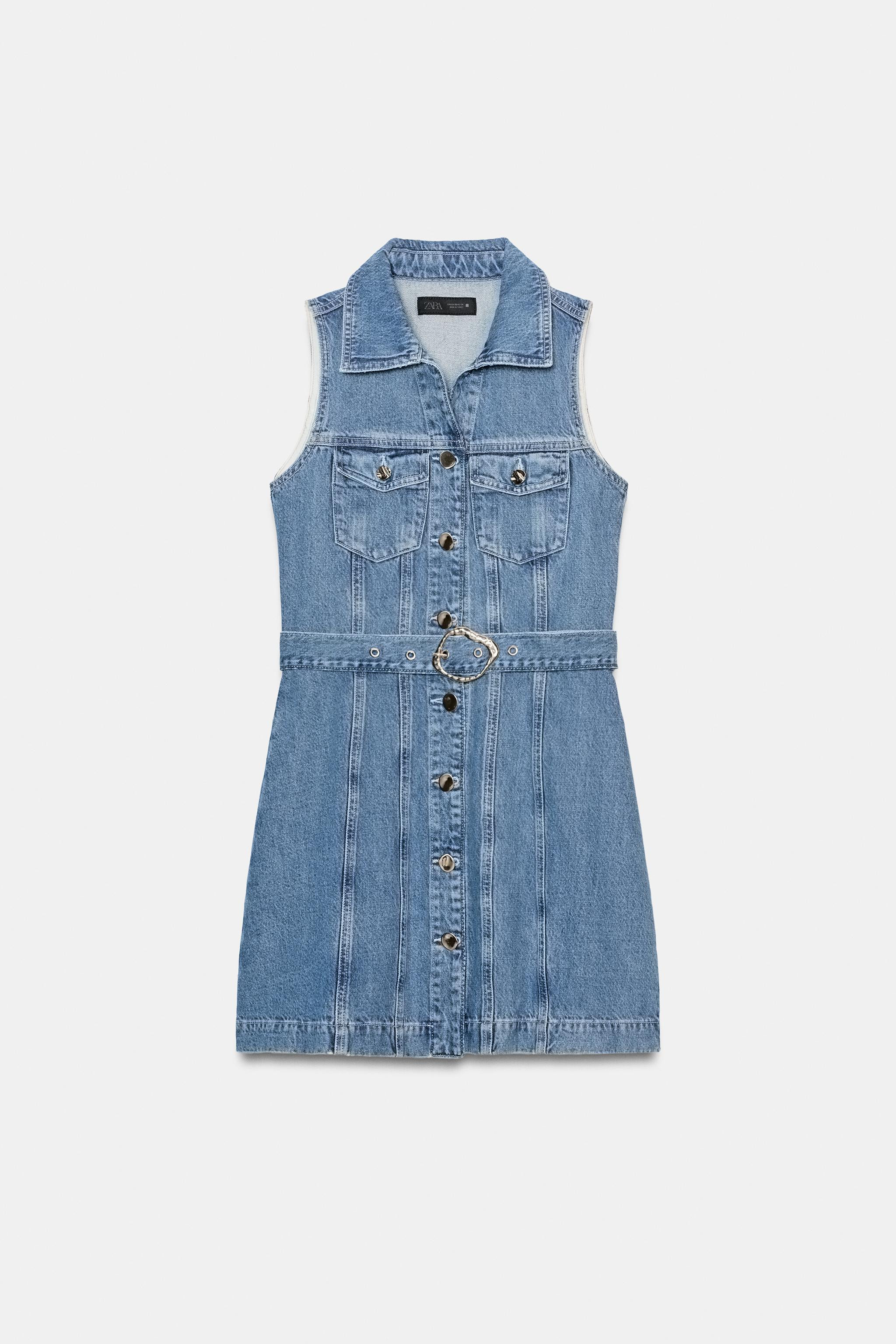 Z1975 SHORT BELTED DENIM DRESS | Zara US
