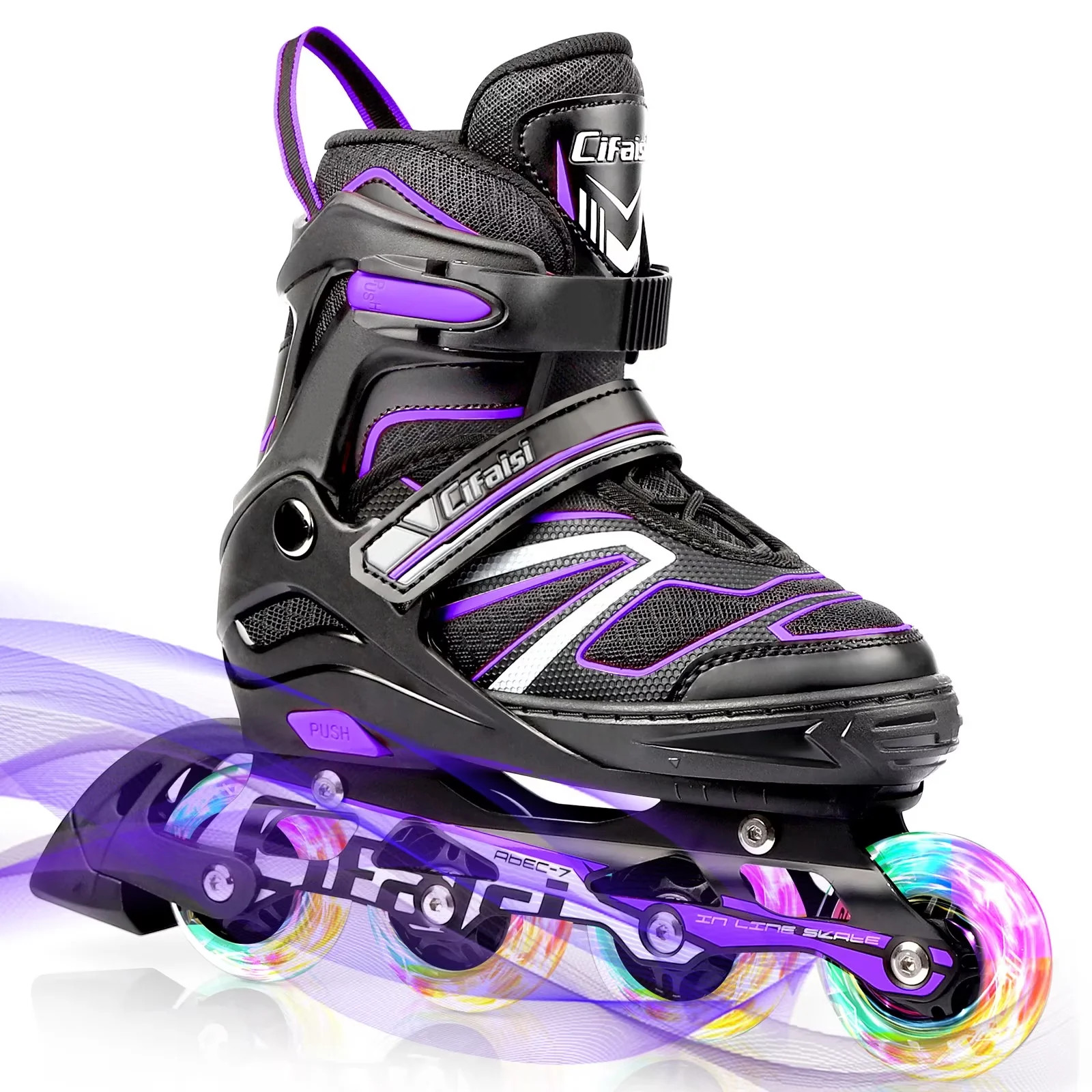 Cifaisi Adjustable Inline Skates with Illuminating Wheels for Kids,Girls and Boys,Size 6.5-8 | Walmart (US)
