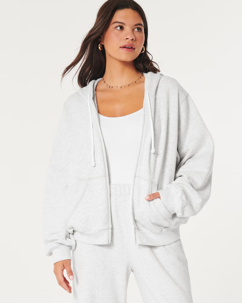 Feel Good Easy Zip-Up Hoodie | Hollister (US)