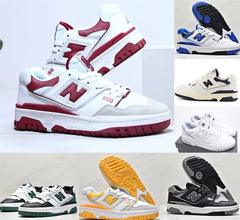Designer Luxurys 550 Casual Shoes For Men Womens White Natural Green Grey Cream Black UNC Burgund... | DHGate
