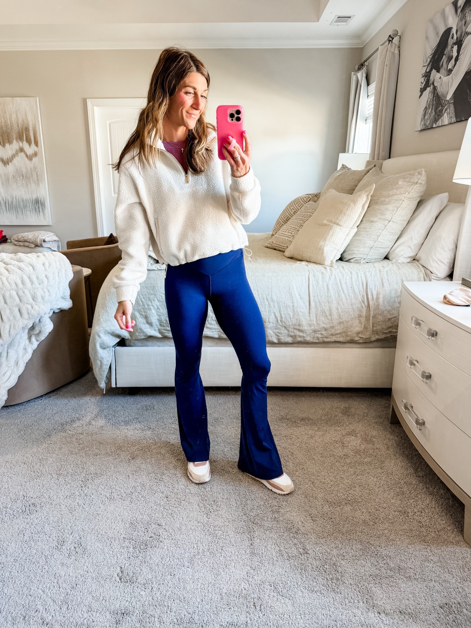 Shop outfit details here!
Pullover is Salt Project-size medium. Cropped fit with adjustable cinched waist, gold zipper hardware, pockets and thumb holes. 
Pants are the Real Me flare leggings from Aerie! Size small-tts-so light weight and flattering! 30% off-under $40!!

Shoes are Nike 8.5 (I always go up 0.5 in sneakers)
Crop tee is old but linking similar 
Loopy is 10% off with code: Watsonansley10

Click here to shop 

Leggings | yoga pants | flares | fitted | flattering | pullover | nikes | sweatshirt | tee | salt project | sporty | active | athletic | fit | fitness | athleisure | athlete | mom life | daily | comfy | on sale | aerie | loopy | discount 


#LTKootd #LTKSaleAlert #LTKmomlife