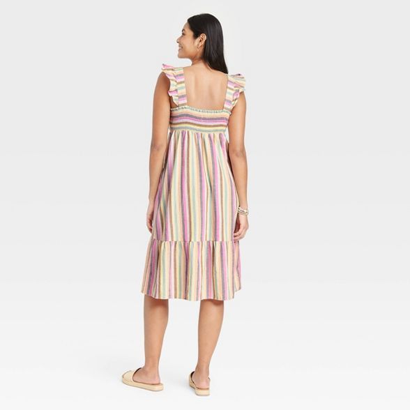 Women's Ruffle Sleeveless Dress - Universal Thread™ Striped | Target