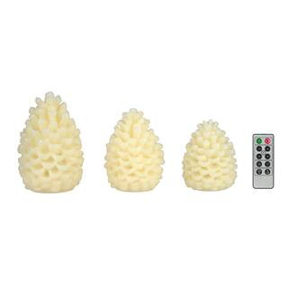 Ivory LED Novelty Wax Pinecone Set by Ashland® | Michaels Stores