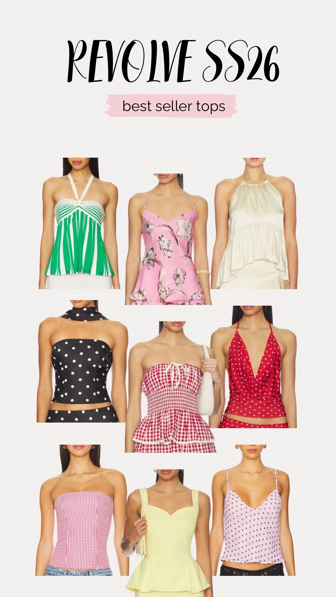 found the cutest tops that are perfect for spring & summer season😍✨ colourful, cute and trendy 🙌🏼

#spring #summer #trends #LTKstyletip #LTKfashion #bold
Elevated tops from Revolve for SS2026, polka dot, Parisian vibe, red striped, butter yellow colour


#LTKootd #LTKSeasonal