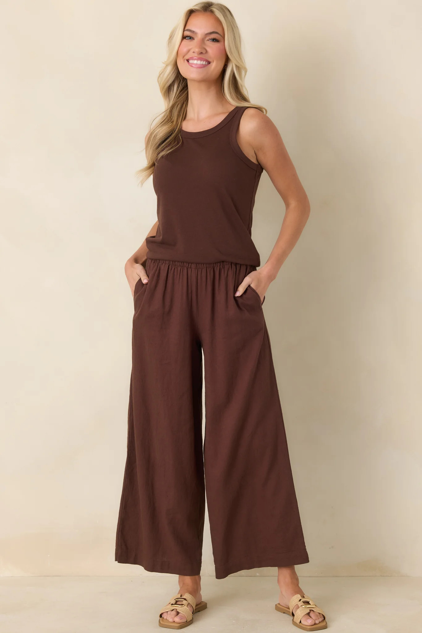 Z Supply Chocolate Brown Select Airy Tank | Red Dress