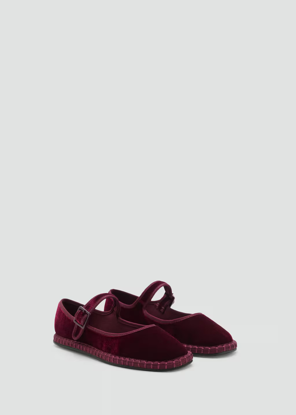 Velvet ballerinas burgundy - Kids - 2½ - MANGO KIDS | Mango (US/MX/AU)