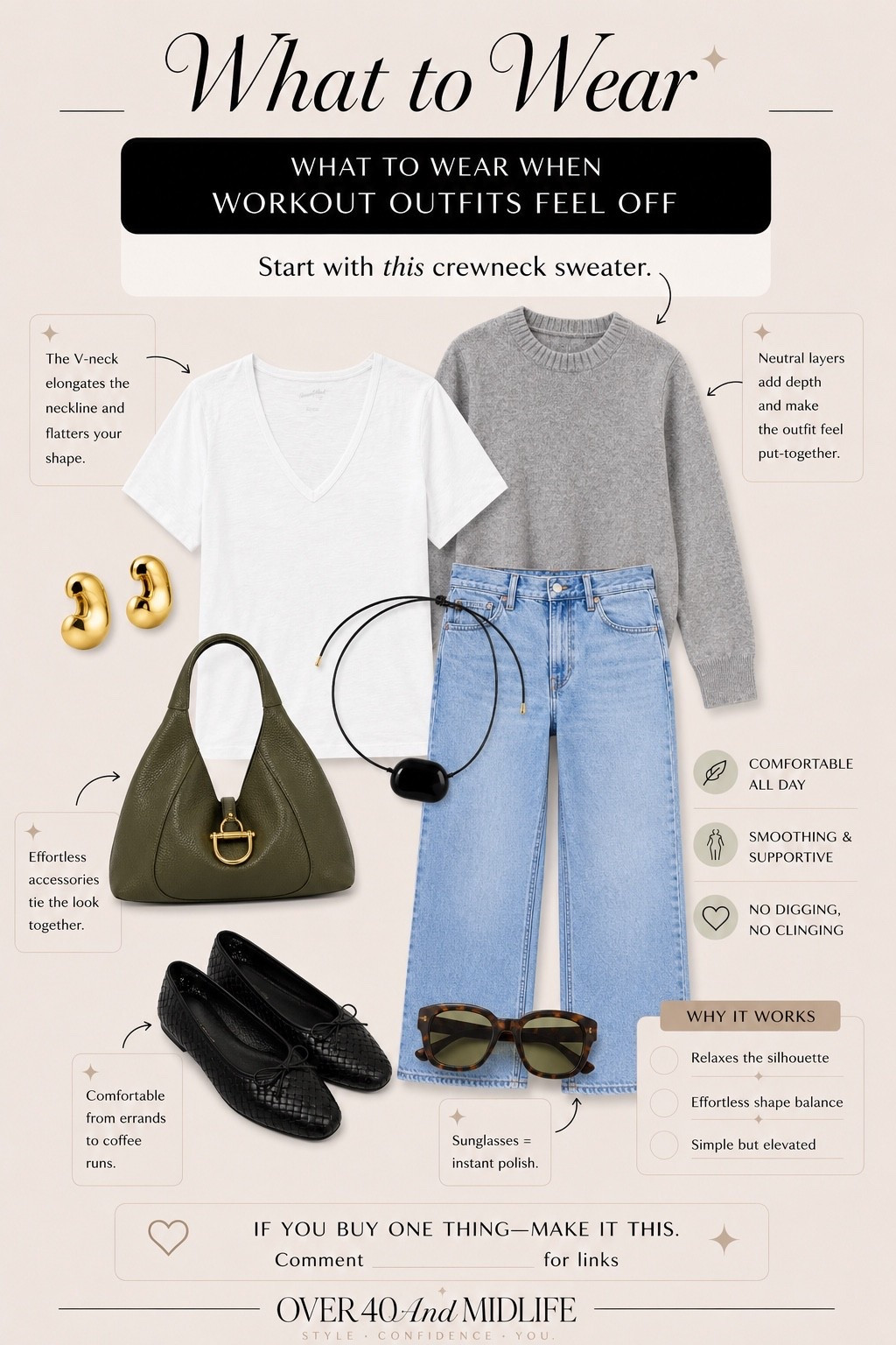✨Tap the bell, save and ❤️ for over 40 fashion, midlife style, midsize fashion and luxury looks for less. 

The easiest summer outfit formula:
a great white tee, relaxed denim, and a lightweight sweater tied around your shoulders for those freezing restaurants and over-air-conditioned stores. 🤍

👑"Helping you look good, feel good!" - Lindsey Denver

#LTKMidsize #LTKOver40 #LTKPlusSize
