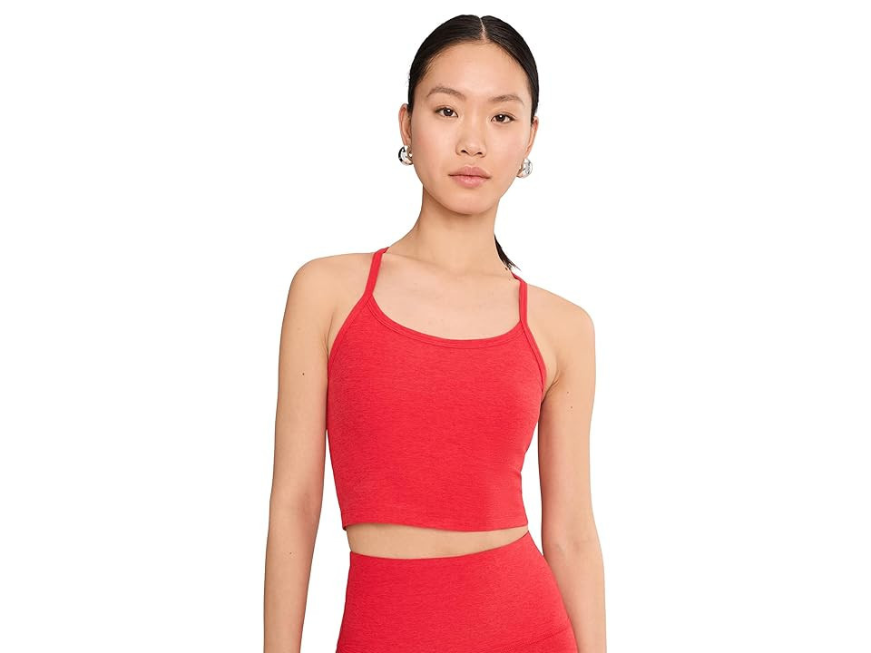 Beyond Yoga Spacedye Slim Racerback Cropped Tank Top Women's Clothing Chili Red Heather : LG, Elastane/Polyester | Zappos