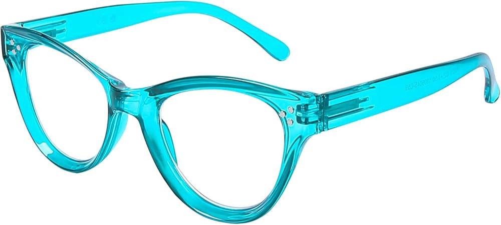 DOOViC Fashion Blue Light Reading Glasses Women Anti Blue Light Readers 0.0 Strength with Spring ... | Amazon (US)