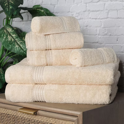 Warm and Absorbent Cotton Assorted 6-Piece Towel Set - Blue Nile Mills | Target