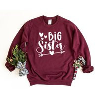 Big Sister Sweatshirt, Crewneck Love Sweater, Gift For Sister, New Pullover, Family Sweatshirt | Etsy (US)