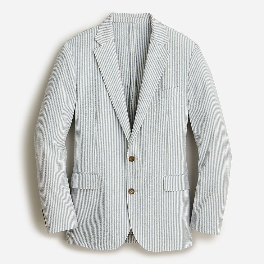 Ludlow Slim-fit unstructured suit jacket in stretch seersucker | J.Crew US