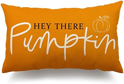 Fall Throw Pillow Cover 12x20 inch Hey There Pumpkin Cushion Cover Autumn Decor Fall Pumpkins Pil... | Amazon (US)