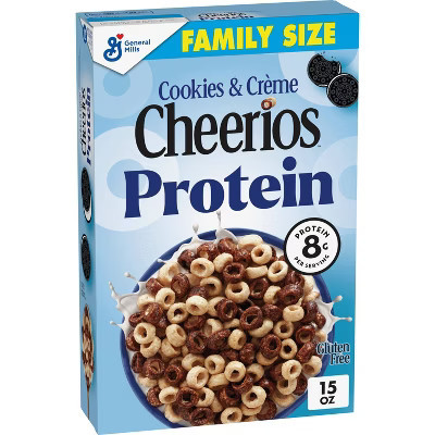 Cheerios Protein Cookies & Cream Family Size Cereal - 15oz | Target