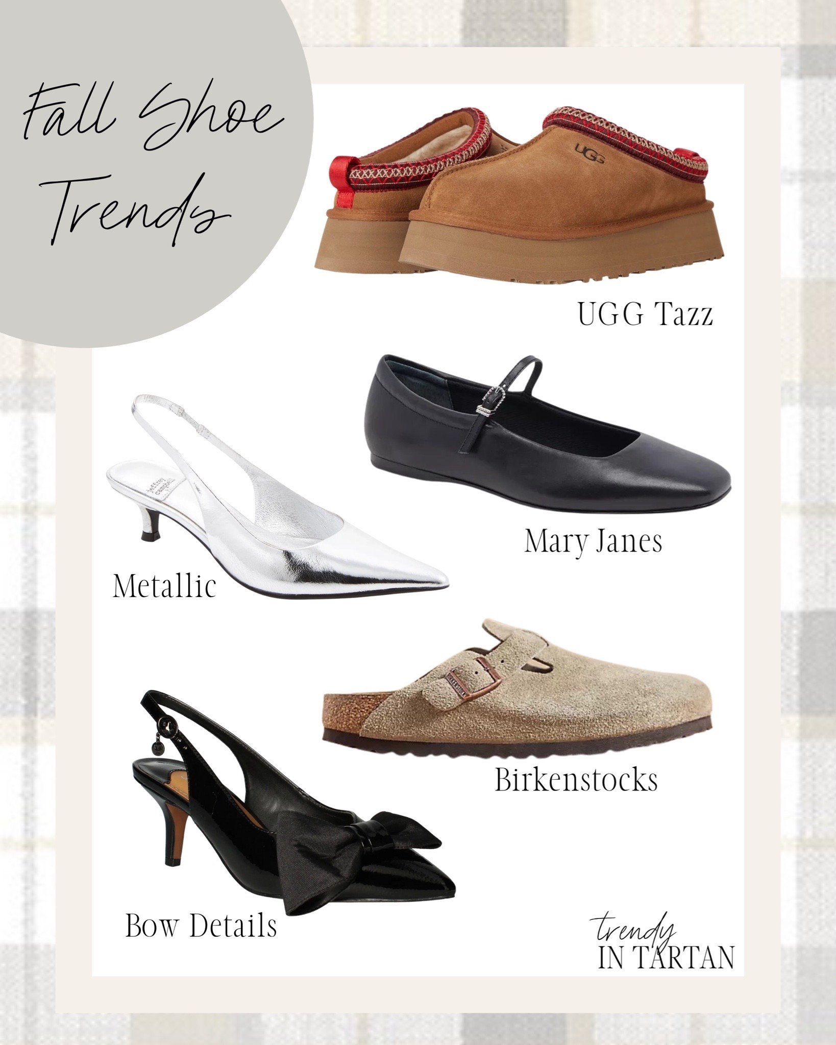 Fall shoe trends!

UGG tazz, metallic silver heels, Mary janes, Birkenstocks, bow heels, ballet flats 

#LTKshoecrush #LTKHoliday #LTKSeasonal