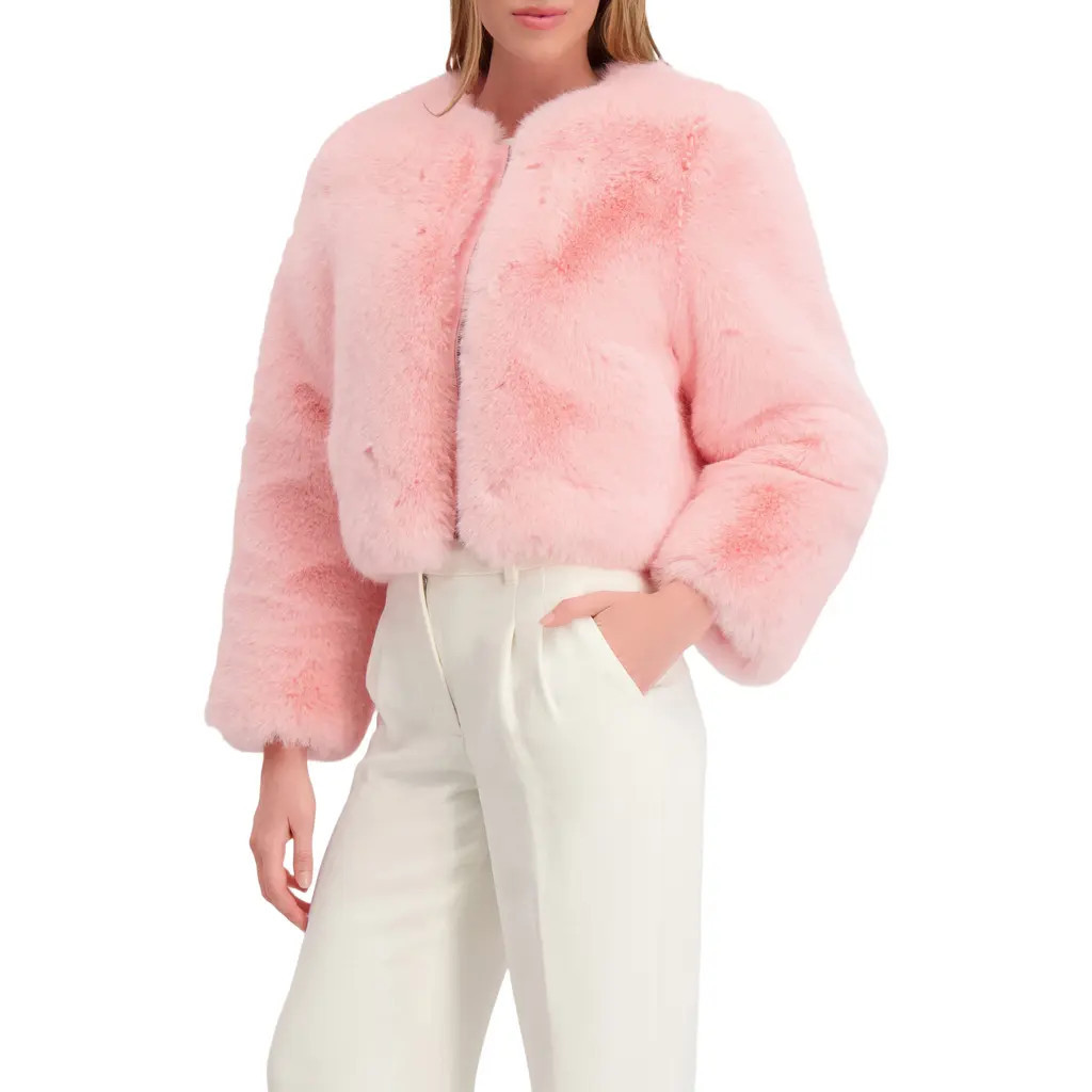 Lyla Grant Fur-Free Fox (Faux Fur) Bolero in Pink at Nordstrom, Size X-Large | Nordstrom