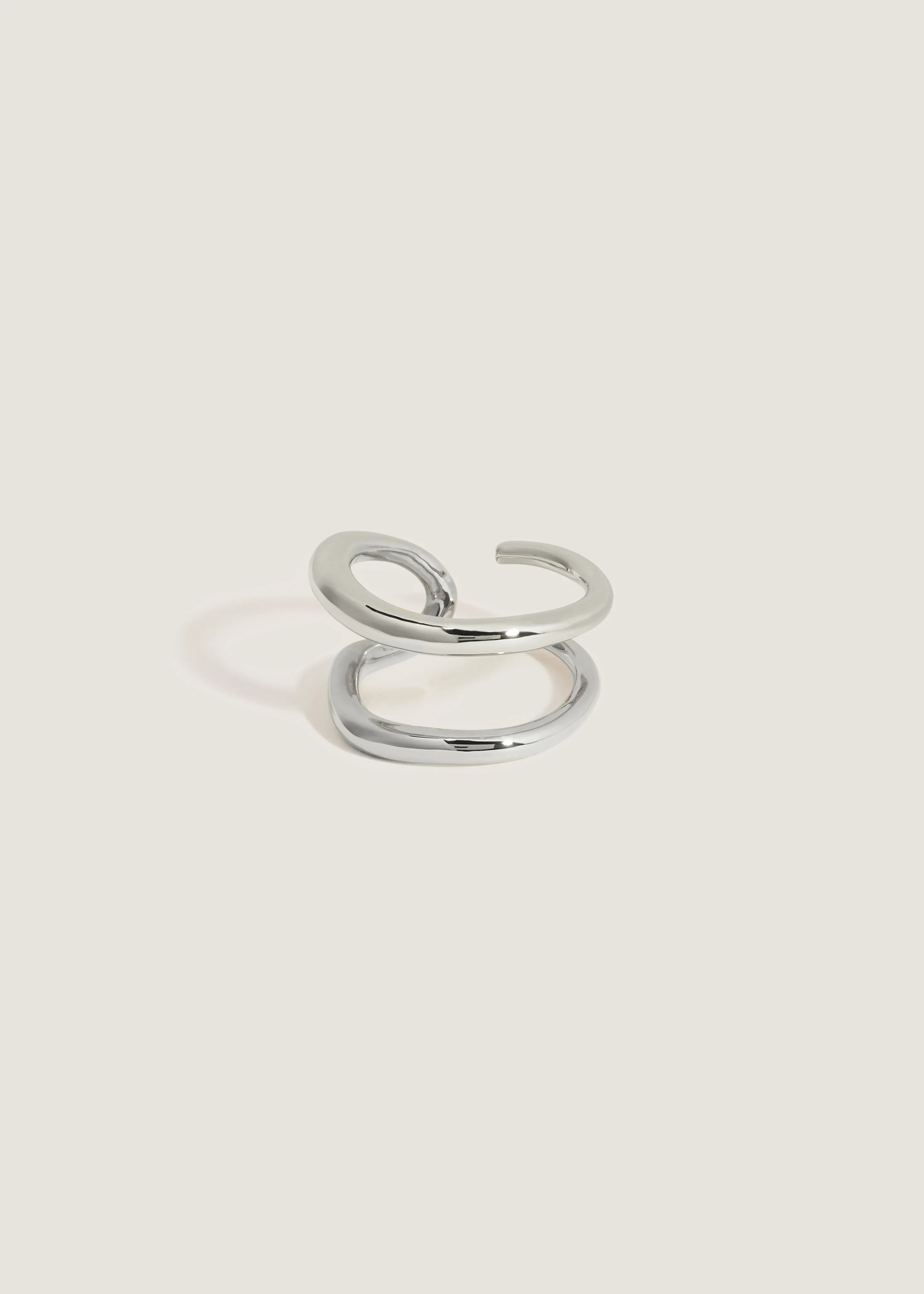 Lena Double Passage Sculptural Ring/Ear Cuff Silver | Kinn Studio | Kinn Studio