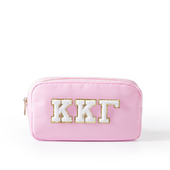 Sorority Patch Pouch, Pink | Mark and Graham