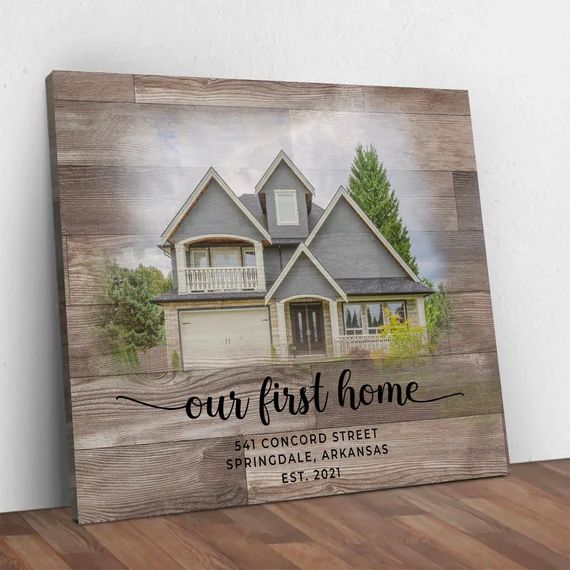 Family New Home Gift Home Portrait Housewarming Gift House | Etsy | Etsy (US)