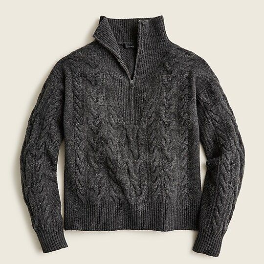 Cable-knit half-zip sweater in supersoft yarn | J.Crew US