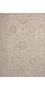 Loloi Chris Loves Julia Louisa Collection LOI-02 Oatmeal/Slate 7'-10" x 10', .38" Pile Height, Ar... | Amazon (US)