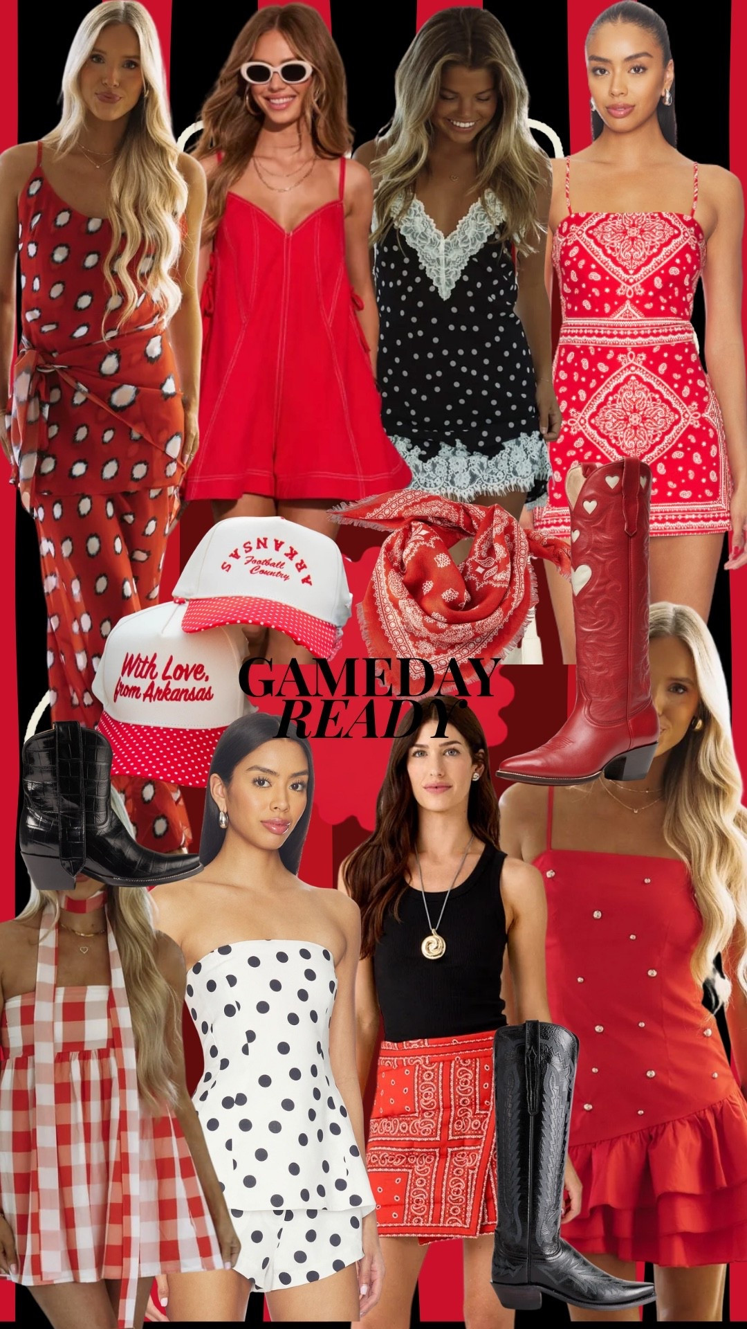 texas tech gameday + university of Arkansas!! love all these black and red options for gameday!

#LTKootd