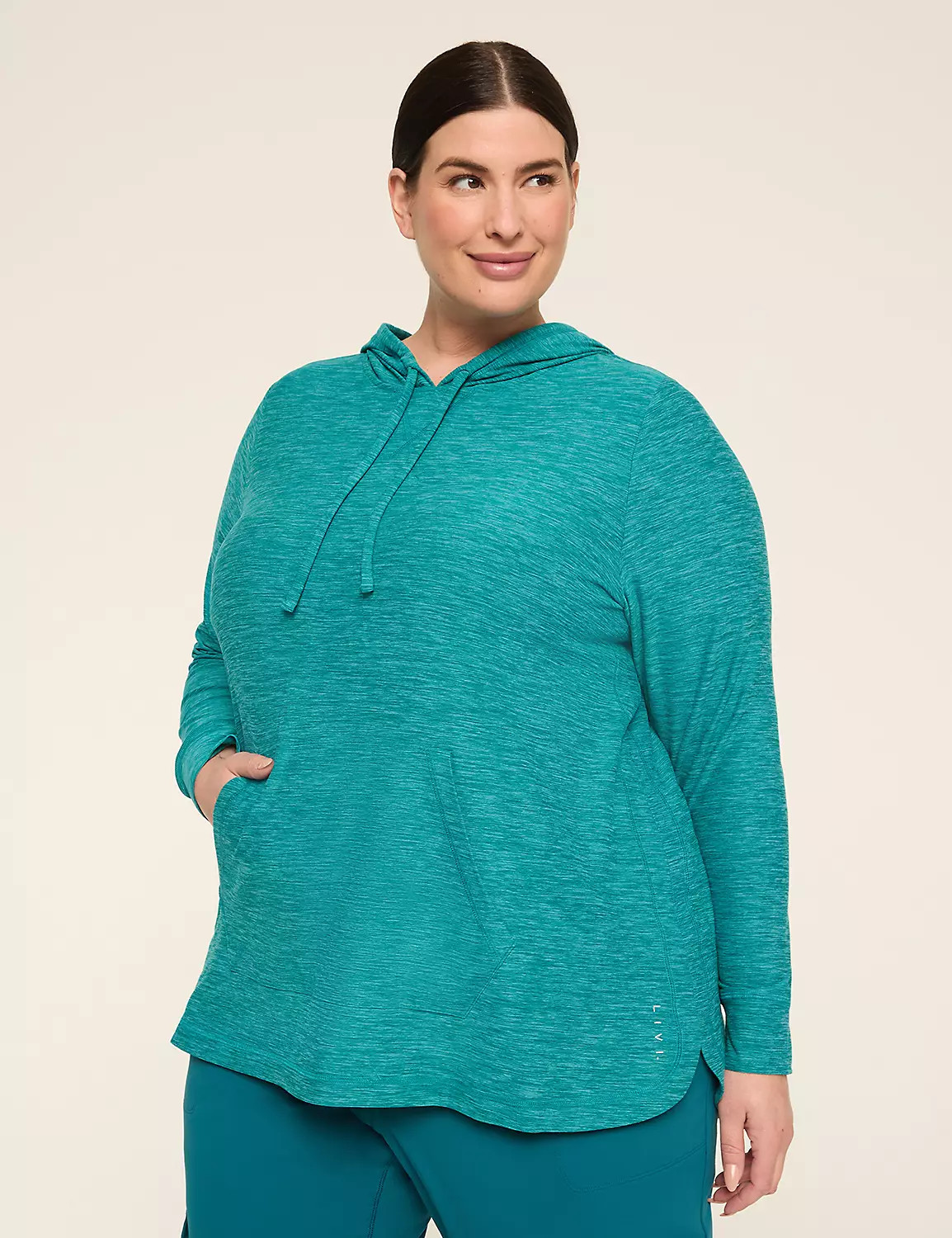 LIVI Soft Marl Long-Sleeve Hoodie | LaneBryant | Lane Bryant (US)