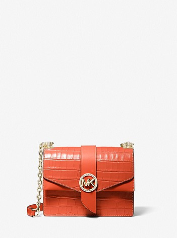 Greenwich Small Crocodile Embossed Leather Crossbody Bag | Michael Kors US