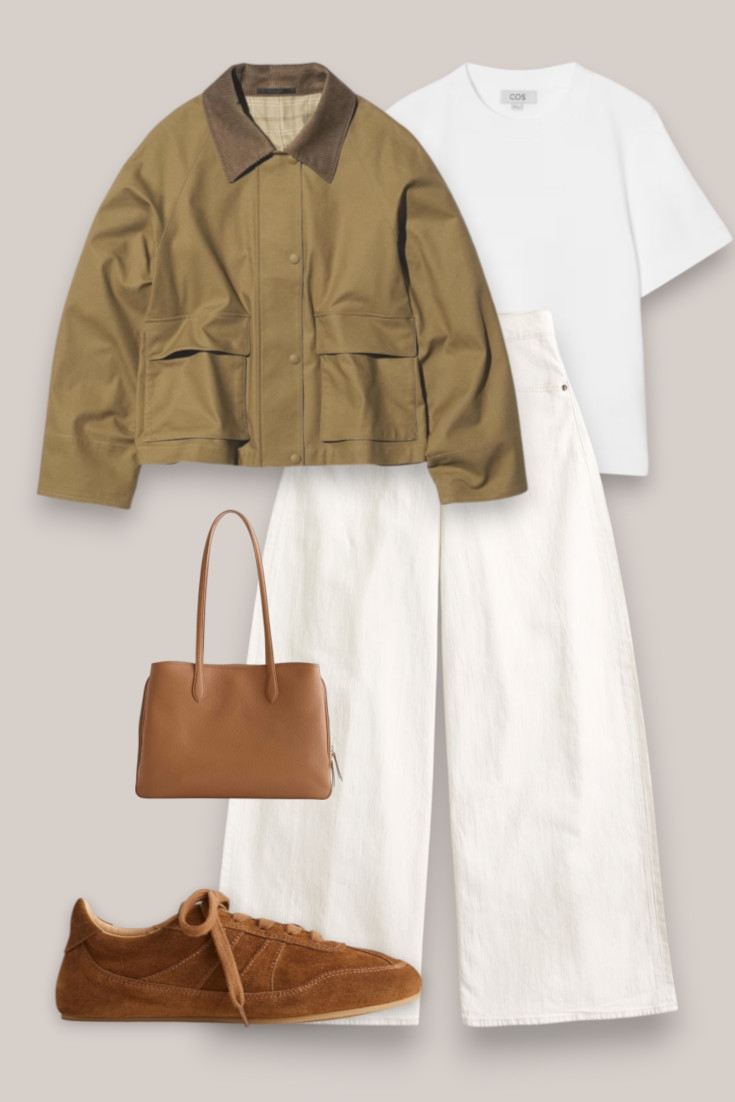 Tan barn jacket + white pants
Don't put the white pants away just yet 🤍 A tan barn jacket and brown suede sneakers make them work perfectly for early fall. Love this warm neutral combination for transitional weather.

#barnjacket #whitepants #earlyfalloutfit #neutralstyle #fallfashion

#LTKautumn #LTKjeans #LTKstyletip
